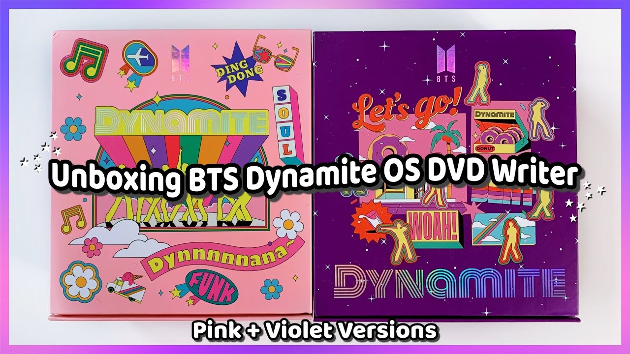 Unboxing BTS Dynamite OS DVD Writers ✰ Pink & Violet Versions