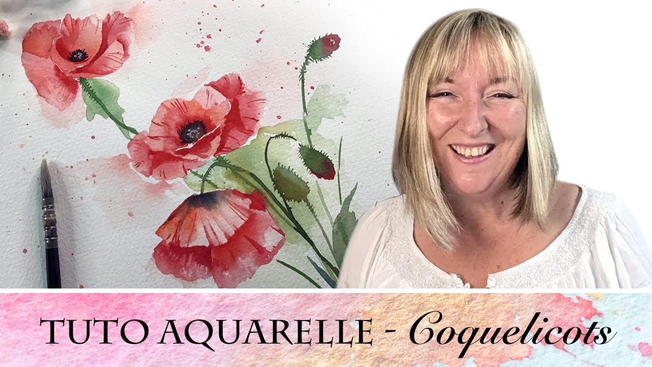 Tutoriel aquarelle débutant : Comment peindre des coquelicots à l'aquarelle  - thptnganamst.edu.vn