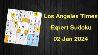 Los Angeles Times Expert Sudoku 02 Jan 2024 - Sudoku From Zero To Hero