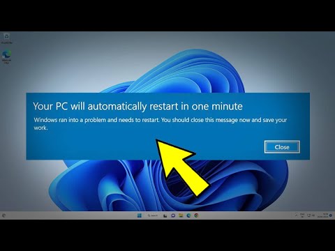 Fix Your PC will automatically restart in one minute in Windows 11 / 10 | pc restarting every minute