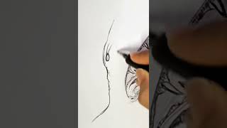 Quick Draw A Creepy Face With 4 Eyes #drawing #howtodraw #monster #art #shorts #creepy