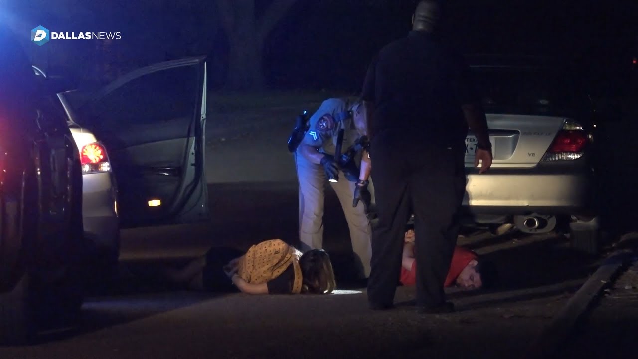 Police chase along I-635 ends with 2 arrests - YouTube