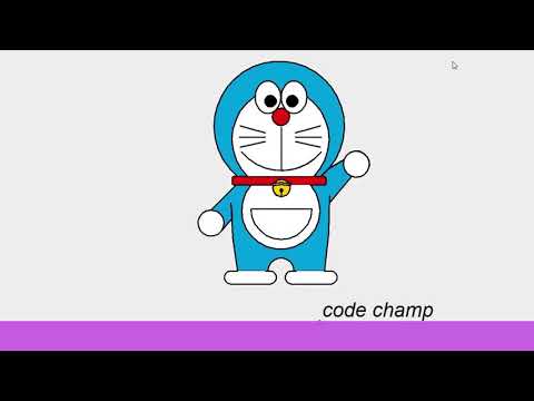 Draw doremon using python turtle | python turtle graphics | python turtle tutorial | doremon
