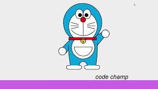 Draw doremon using python turtle | python turtle graphics | python turtle tutorial | doremon