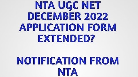 NTA UGC NET JRF DECEMBER 2023 application form date extended// IMPORTANT UPDATE FROM NTA