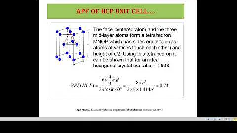 COORDINATION NUMBER AND ATOMIC PACKING FACTOR