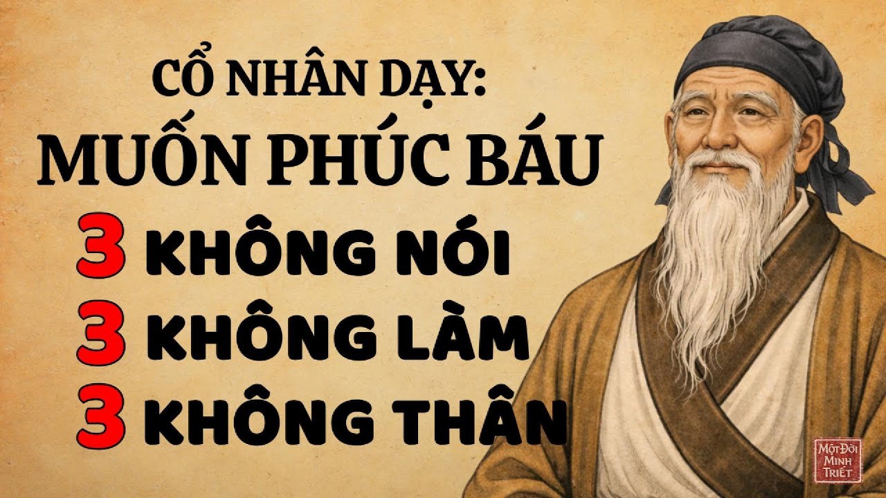 Cổ Nhân Dạy: Muốn Giữ Phúc Báu, Phải Biết 3 Điều Không Nói, 3 Việc Không Làm, 3 Kẻ Không Thân.