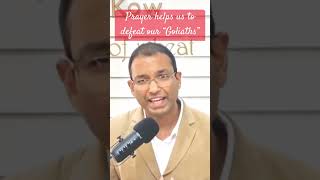 Prayer helps us to defeat our “Goliaths” #bible #shorts