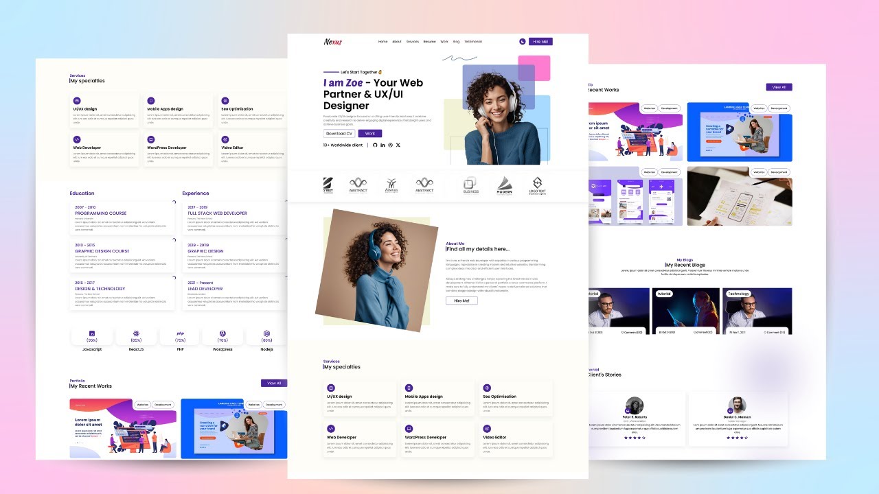 Create a FULLY Responsive Website with HTML CSS and JS | Step-by-step ...
