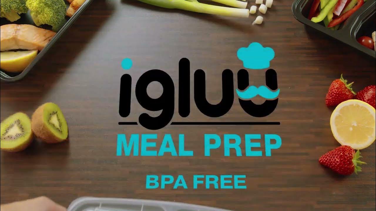 IGLUU Reusable Meal Prep Food Containers with Air Tight Lids 