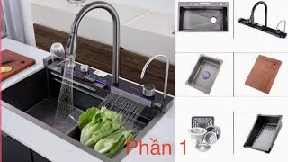 Chậu rửa bát 5 phím . Chi tiết hướng dẫn lắp đặt và sử dụng phần 1 . lh mua hàng 0838898444