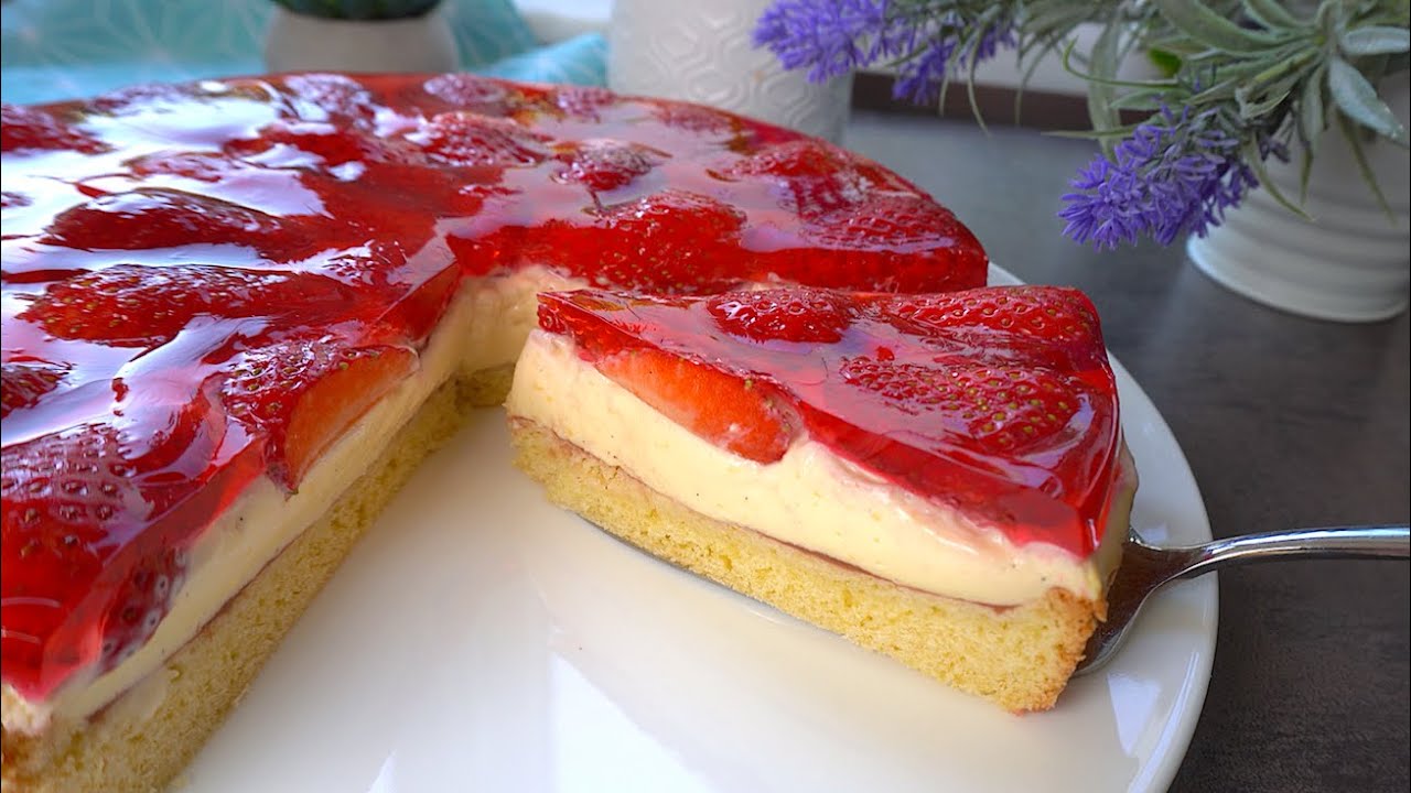Самый лучший торт, который я когда-либо ела 🤩 торт с заварным кремом - клубничный торт
