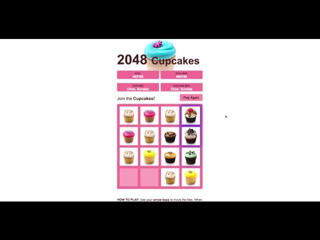 2048 Cupcakes - Games 4 Grandma