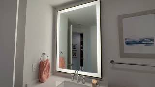 ISKM 36x28 Inch Framed LED Lighted Bathroom Mirror Review