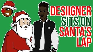 Desiigner Sits On Santas Lap