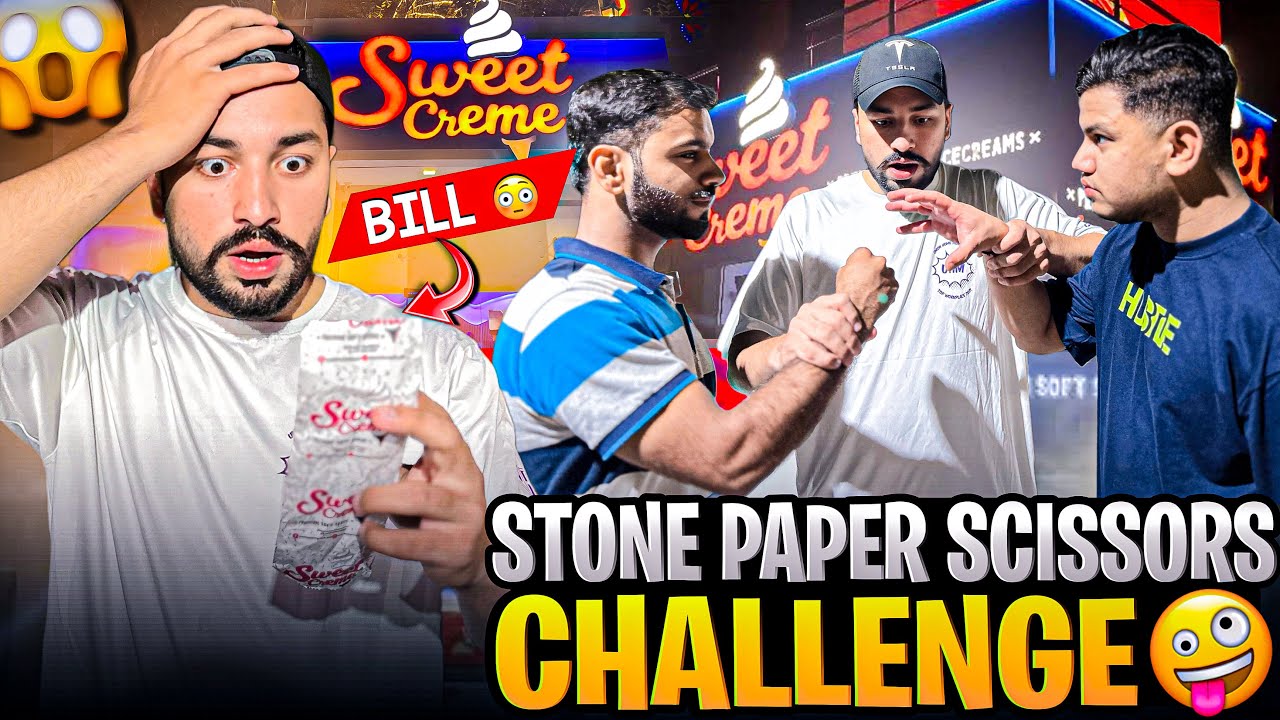 Stone Paper Scissors challange🤪||10k icecream ka bill ban gya||😱 