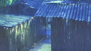 5 Hours Rain • Thunderstorms Sounds for Sleeping | Strong Rain • Massive Thunder • Howling Wind