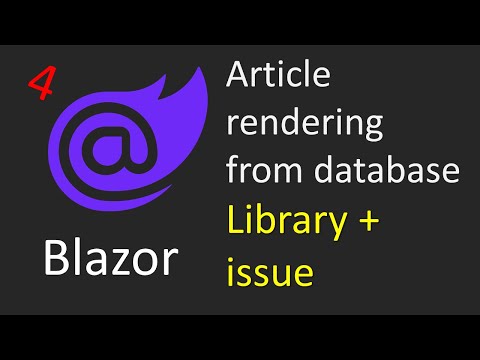 BlazorArticle library + issue with rendering article from database