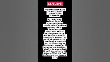 "Mastering Constructor Chaining in Java: Using this() for Efficient Constructor Overloading!"