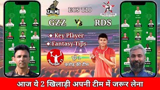 GZZ vs RDS Dream11 Prediction || Gozo Zalmi vs Red Stars today's match Preview  @possible11  #viral