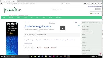 Convert the array of strings into a list. - javapedia.net
