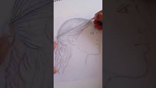 pencil hair shading | pencil drawing #shorts #pencilshading #drawing #draw