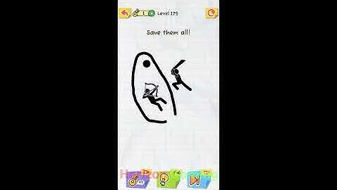 Draw 2 Save: Stickman Puzzle LEVEL 175 Save them all - Gameplay Walkthrough Android IOS