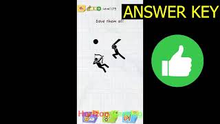 Draw 2 Save: Stickman Puzzle LEVEL 175 Save them all - Gameplay Walkthrough Android IOS screenshot 4