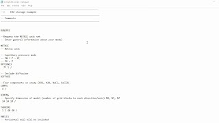 ECLIPSE: CO2STORE Script (IND)