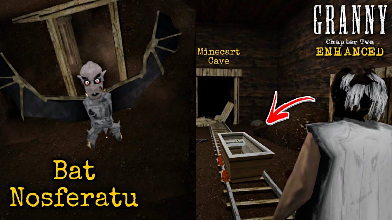 Granny 2 Enhanced - BAT Nosferatu & Minecart Escape!! [New update]