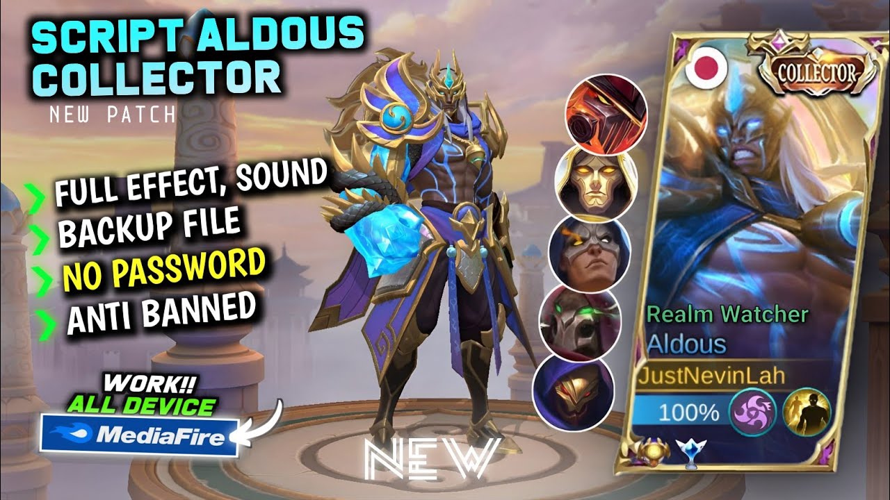 NEW Script Skin Aldous Collector Terbaru || No Password || Full Effect Voice