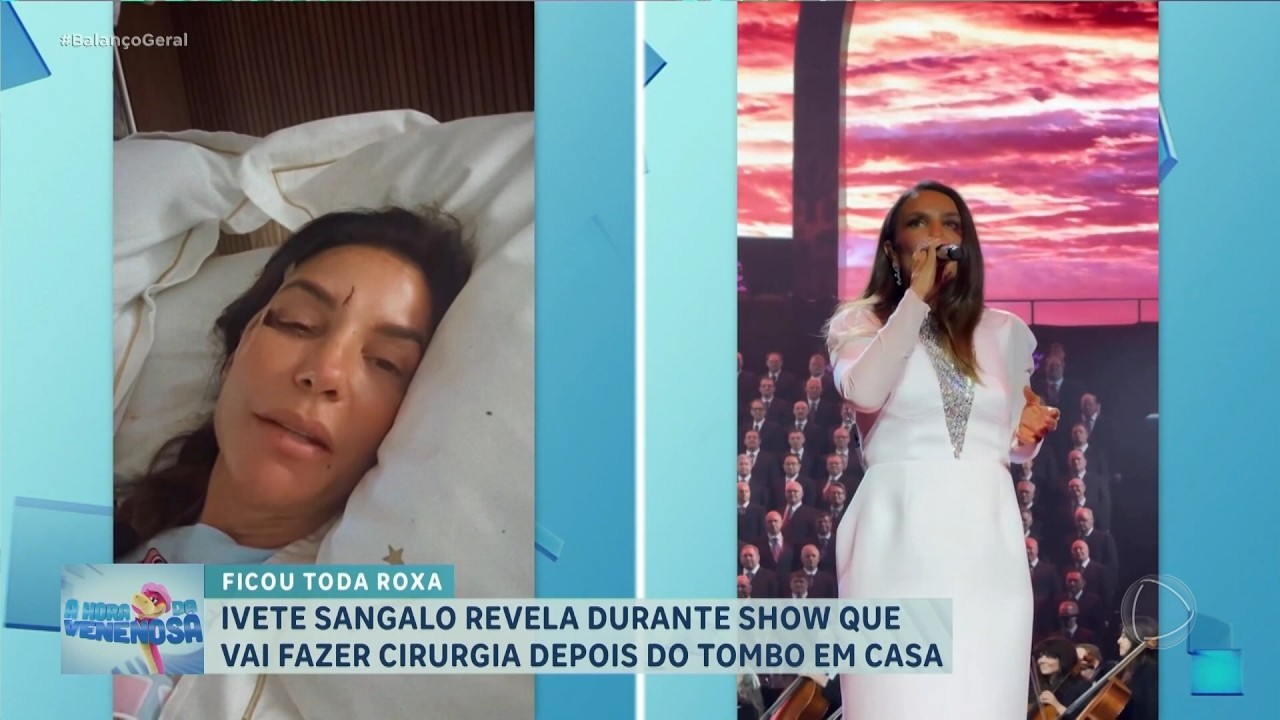 A HORA DA VENENOSA: Ivete Sangalo passa por cirurgia após fratura na região do maxilar