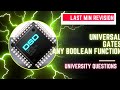 UNIVERSAL GATES &amp; IMPLEMENT ANY BOOLEAN FUNCTION USING NAND / NOR  | TKG