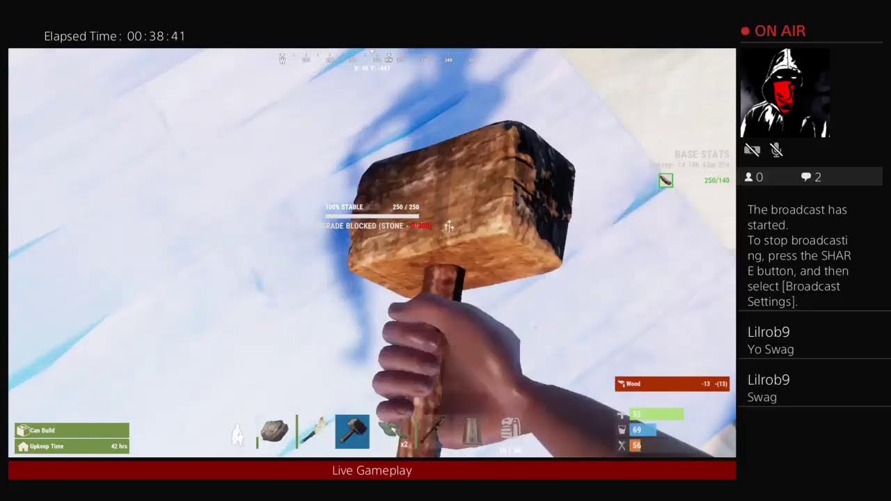 Swagzilla2u on Rust -Live Game Play