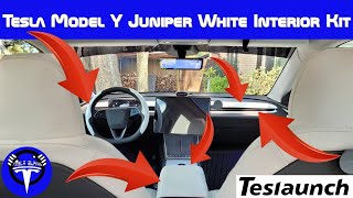 2026 Tesla Model Y Juniper White Interior Kit installation! #tesla