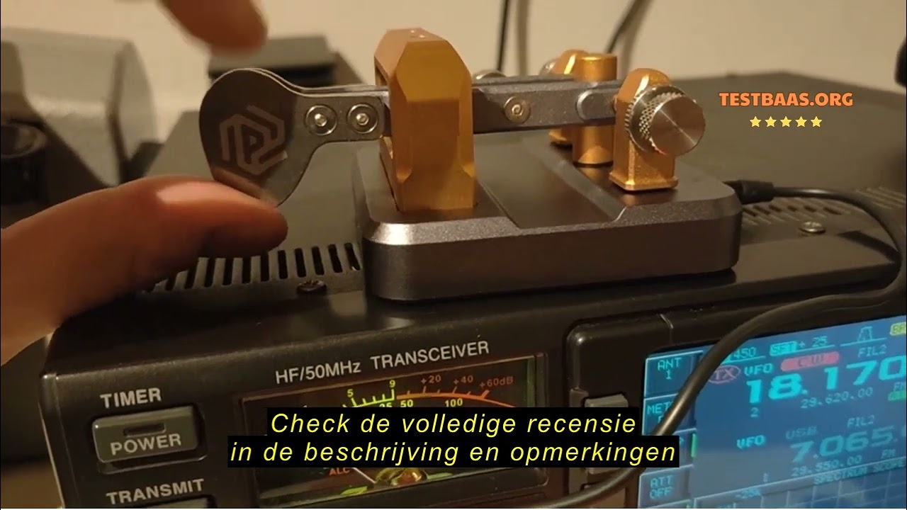 Review Putikeeg CW Morse-knop, telegraaf-knop, amateurradio CW knop, Morsecode machine, telegram-toe