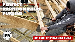 Perfect Barndominium Purlins | 36'X80'X19' Barndo Build | Ep4