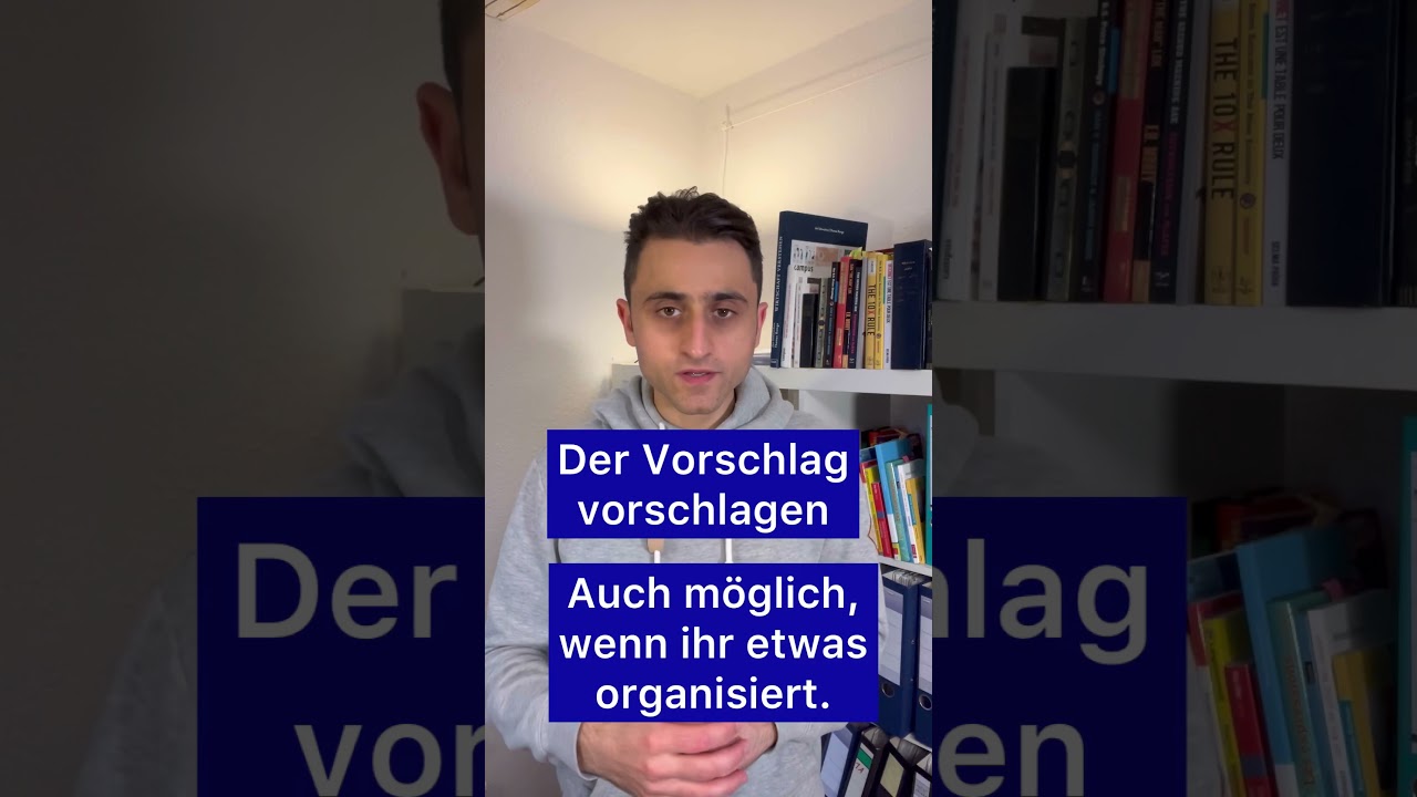 Unterschied: der Rat - der Vorschlag