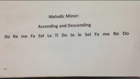Melodic Minor Scale Using Solfege