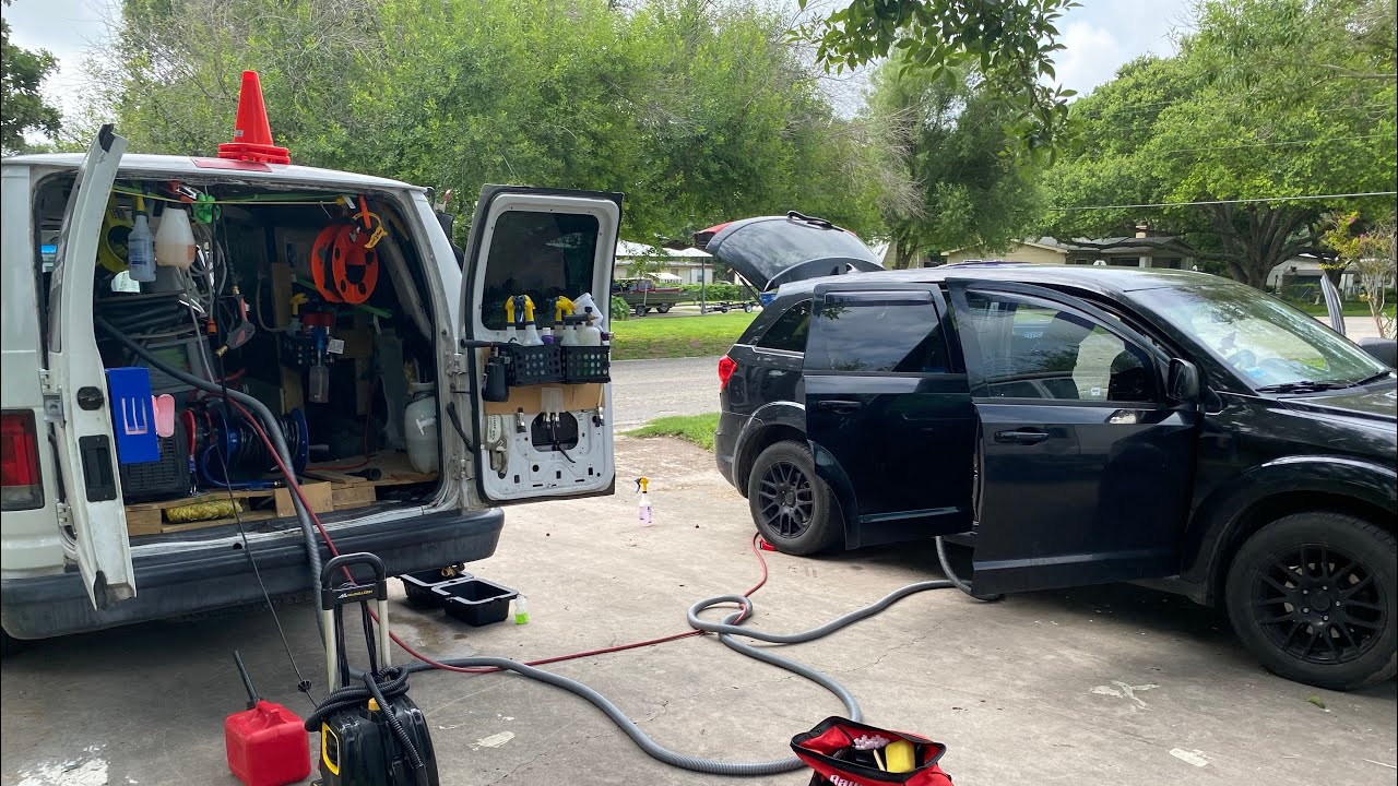 The BEST and CHEAPEST Mobile Detailing Van on Youtube ! Full van tour !!