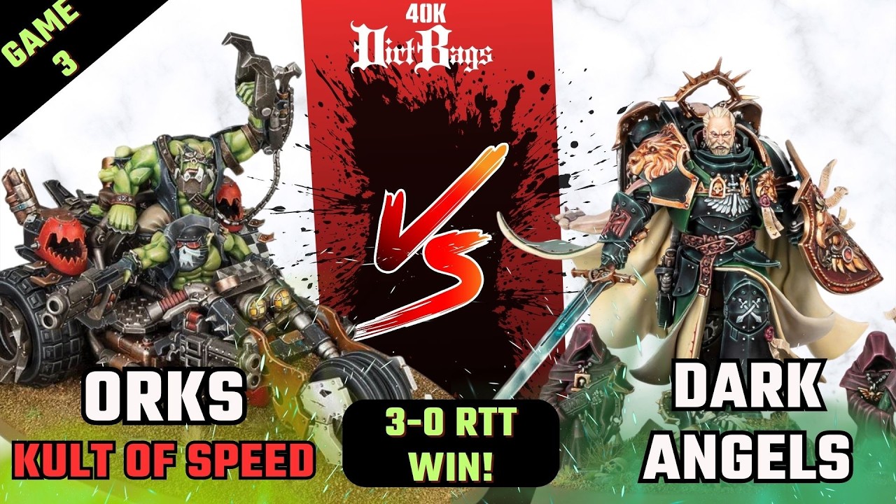 Orks vs Dark Angels RTT Win Game 3 | Chapter Approved Competitive | Warhammer 40k Battle Report