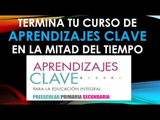 Soy Docente: CURSO DE APRENDIZAJE CLAVE (COMO TERMINARLO SUPER RÁPIDO) -  YouTube