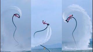 A very exciting flyboard solo show, with perfect movements!#flyboard #watersport #extremesports 