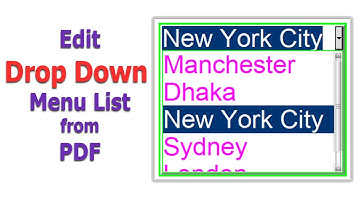 How to edit dropdown menu list from fillable PDF Form using Foxit PhantomPDF