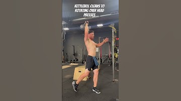 Rotational power complex! Kettlebell cleans to rotating overhead presses!