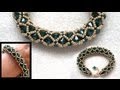 Beading4perfectionists : Netted beaded bracelet with 6mm Swarovski and seedbeads beading tutorial