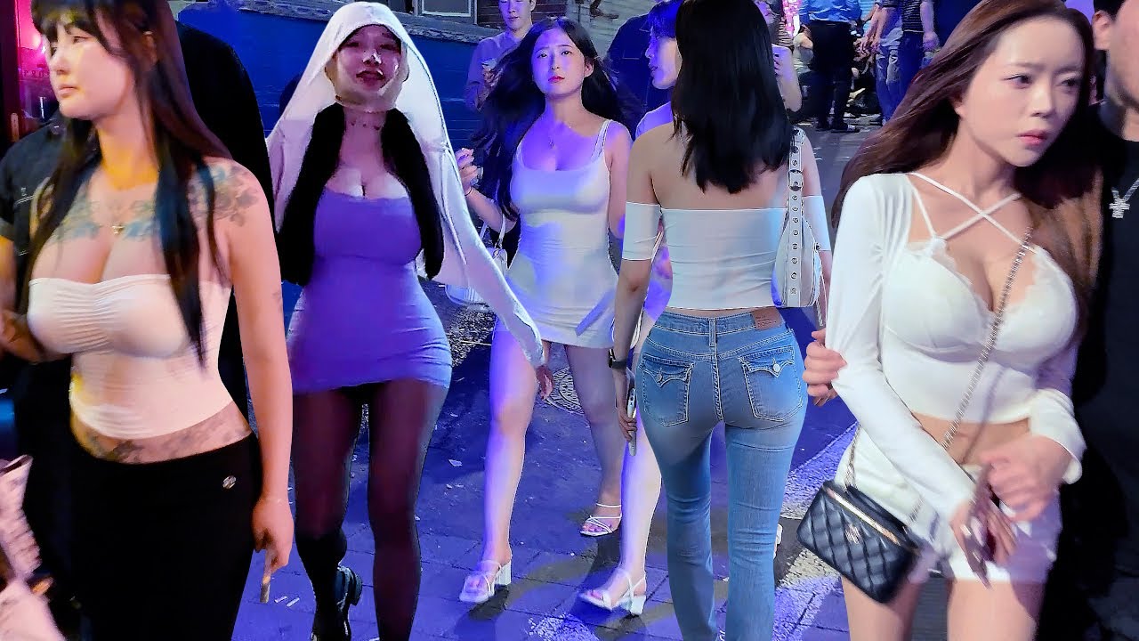 [4K Itaewon street fashion 🔥🔥🔥] Itaewon street fashion in Seoul is cool at dawn 😎😎😎 # SEOUL # KOREA