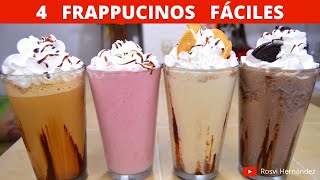 4 FRAPPUCINOS DELICIOSOS EN POCO TIEMPO Y ECONOMICOS #conmigo #QuedateEnCasa | ROSVI HERNANDEZ