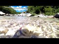 River waves hit the camera case