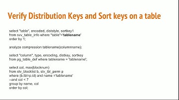 #24 Implementing Dist key and Sort key in Redshift